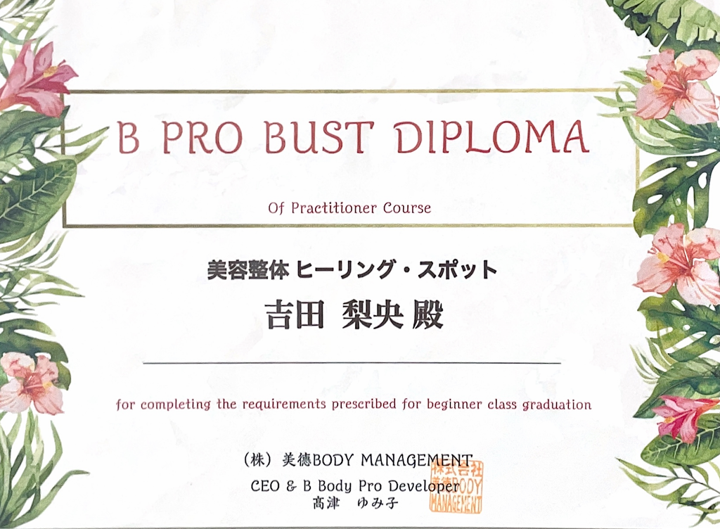 B　PRO BUST DIPLOMA